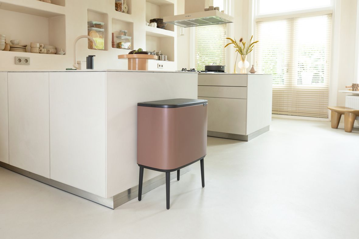 Bo Touch Bin 11 + 23 litre - Satin Taupe