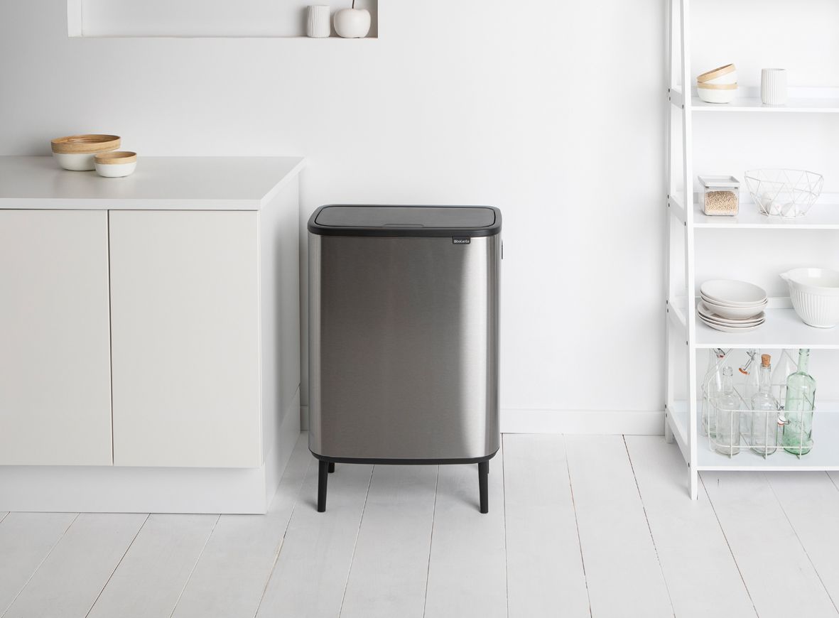 Bo Touch Bin Hi 60 litre Matt Steel Fingerprint Proof Brabantia