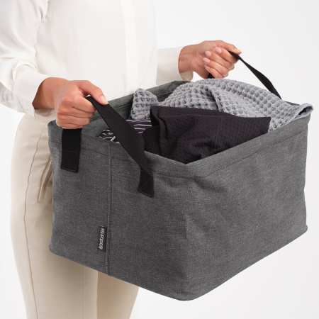 Foldable Laundry Basket 9.2 gallon (35L) - Pepper Black