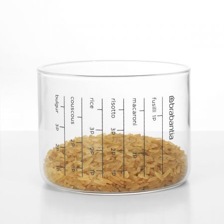Pojemnik do przechowywania żywności z miarką 1 l, szkło – Miętowy
