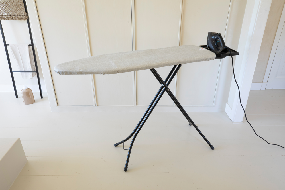 Mesa de planchar B 124 x 38 cm, para plancha de vapor - Denim Grey