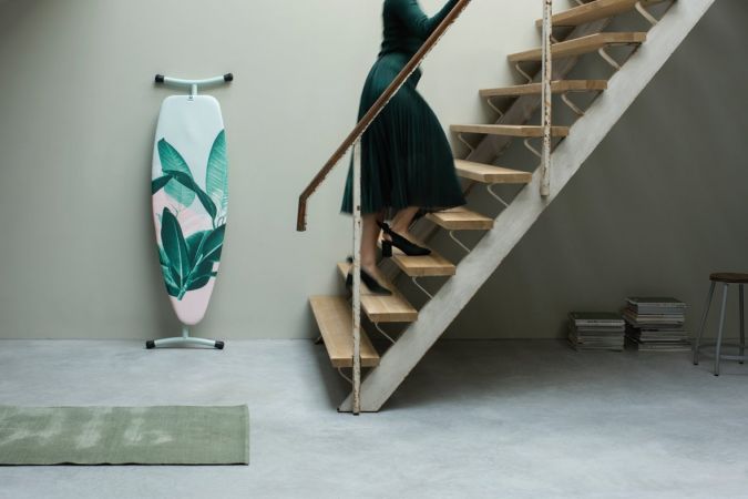 Ironing Board D 135 x 45 cm, for Steam Iron & Generator - Tropical Leaves