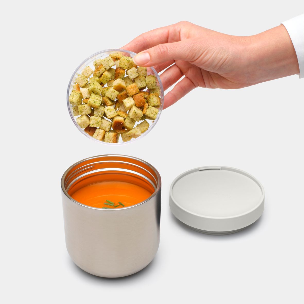 Make & Take Insulated Lunch Pot 16.9 oz (0.5L) - Light Gray