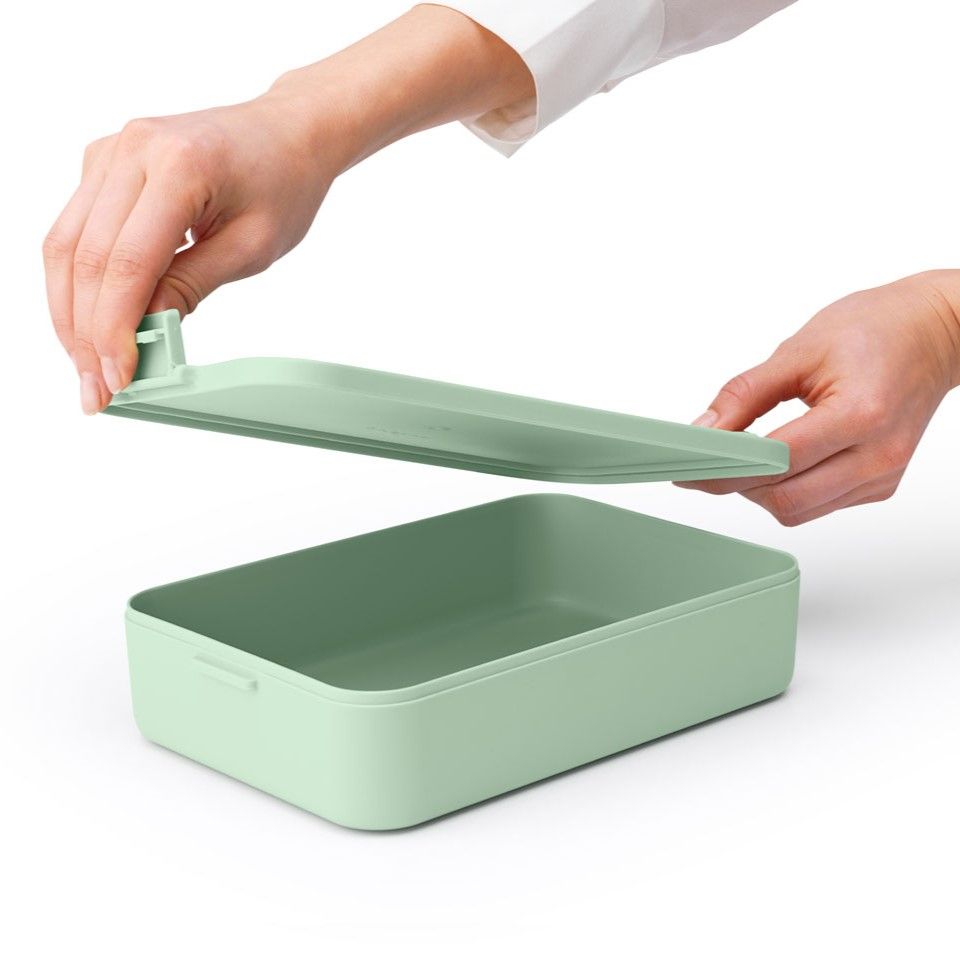 Make & Take Lunch Box Large, Plastic - Jade Green