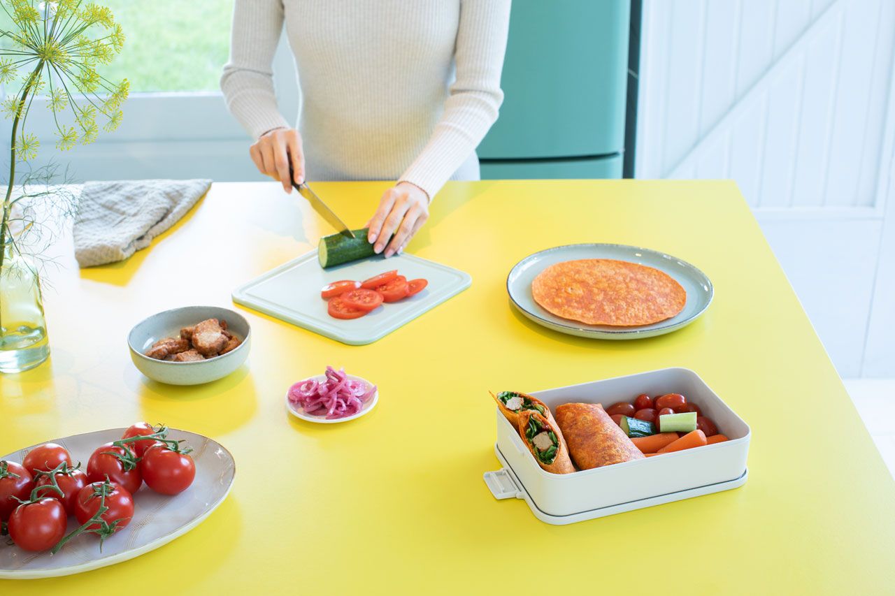 Make & Take Lunchbox Groß, Kunststoff - Light Grey