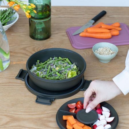 Make & Take Salatschüssel 1,3 Liter, Kunststoff - Dark Grey