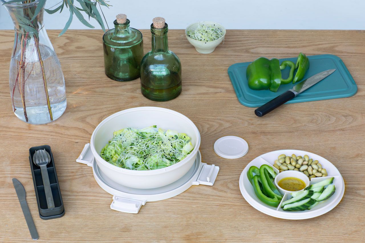 Make & Take Ciotola per insalata 1,3 litri, in plastica - Light Grey