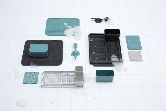 Microfiber Dish Cloths Set of 2 - Light Gray