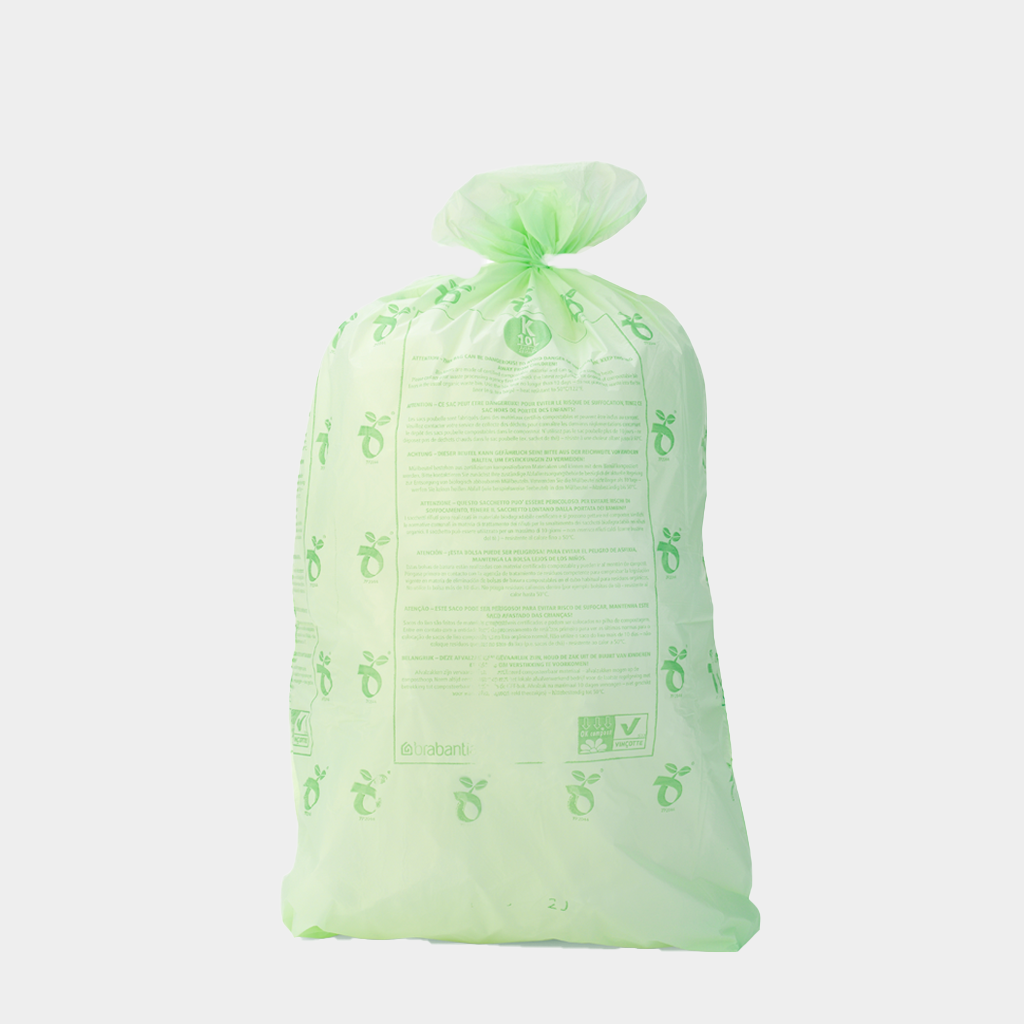 Compostable PerfectFit Bags Code K (10 litre), Roll with 10 Bags