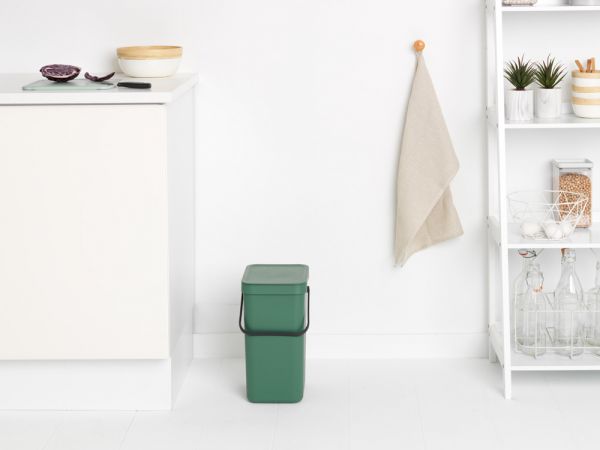 Poubelle Sort & Go 12 litres - Fir Green - Avec des sacs poubelle compostables gratuits