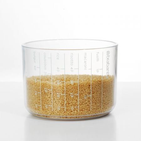 Storage Jar with Measuring Cups Set of 2, 1.3 quart (3L) - Dark Gray