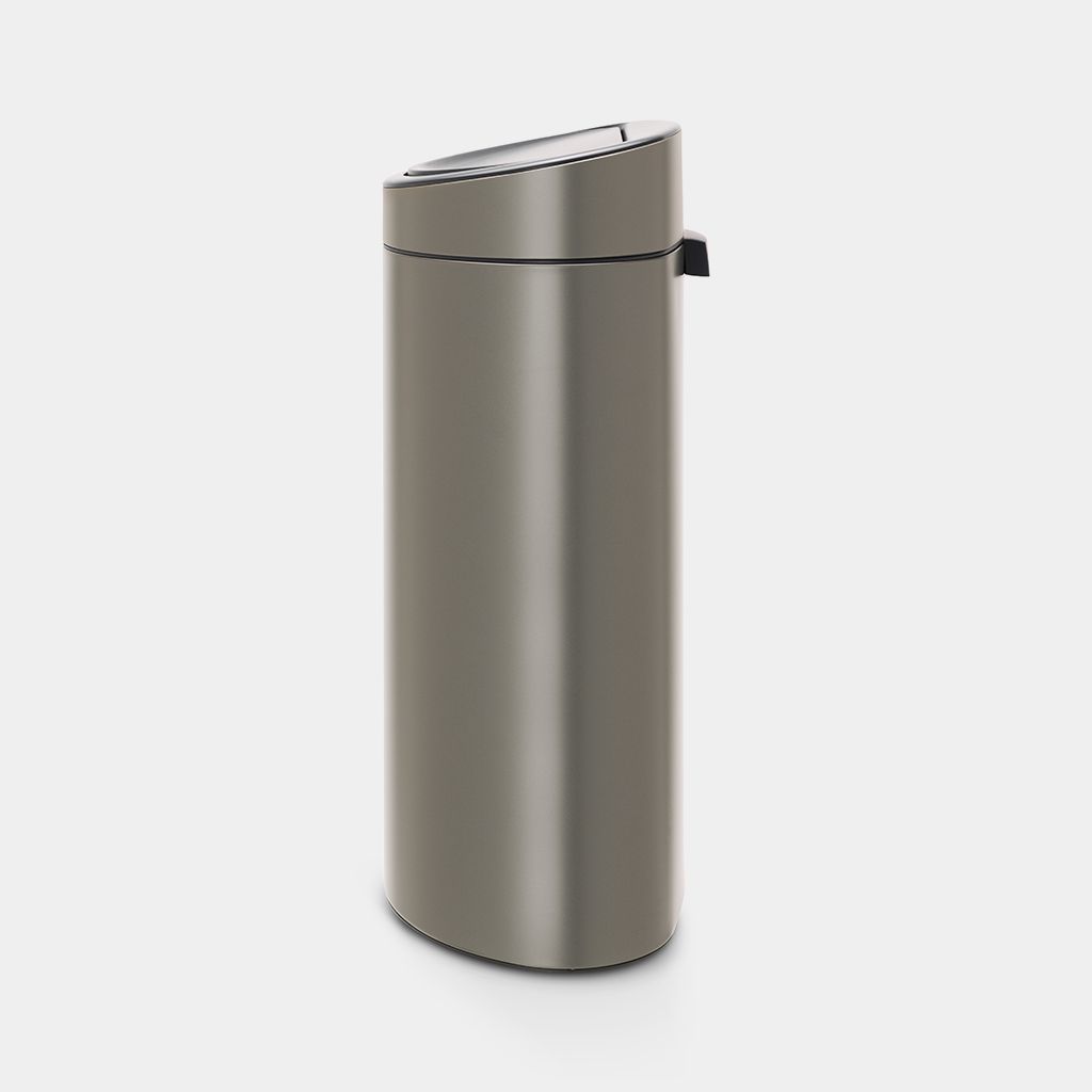 Pattumiera Touch Bin New Recycle, 23/10 litri, apertura soft-touch, doppio secchio interno in plastica Platinum
