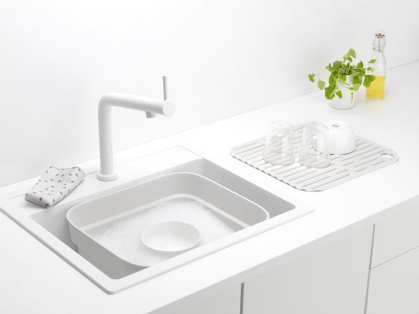 Washing Up Bowl with Drying Tray SinkSide - Light Grey