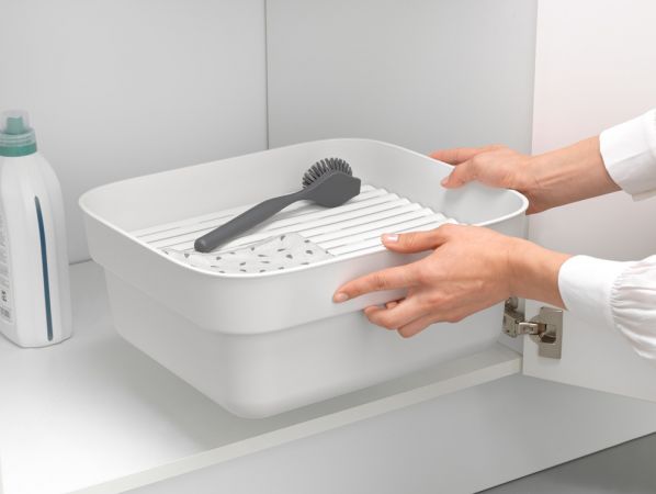 Bassine pour vaisselle à la main avec plateau de séchage SinkSide - Light Grey