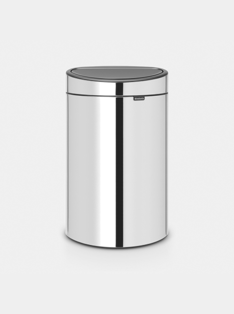 Touch Bin New 40 litres - Brilliant Steel