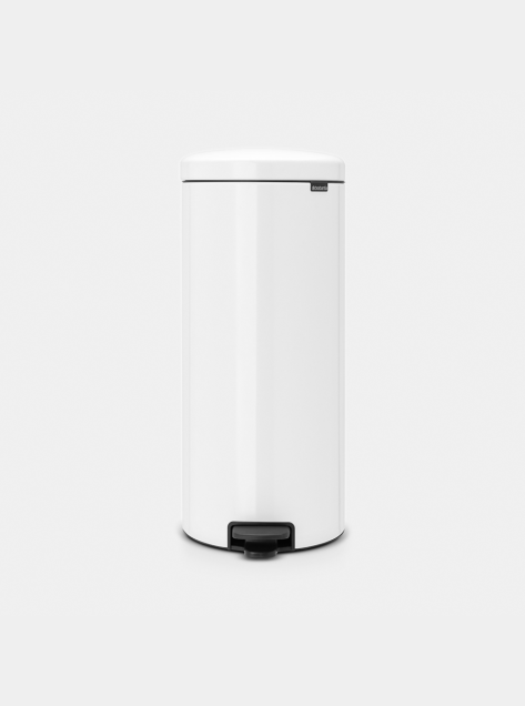 Poubelle à pédale newIcon 30 litres, Seau Intérieur Métal - White
