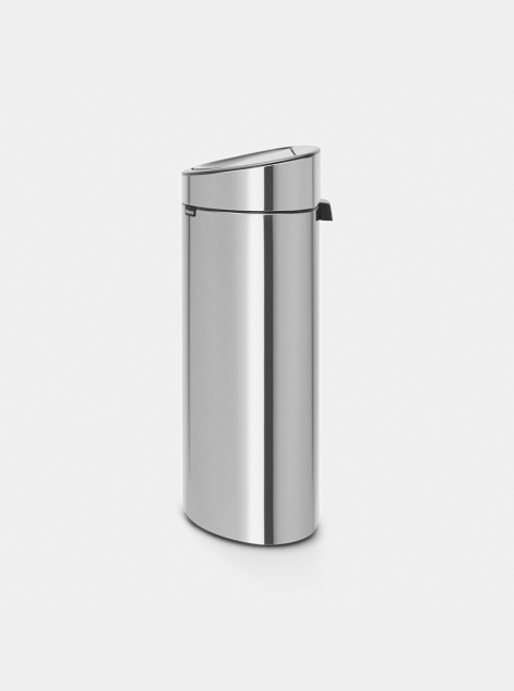 Touch Bin New 40 litres - Matt Steel Fingerprint Proof