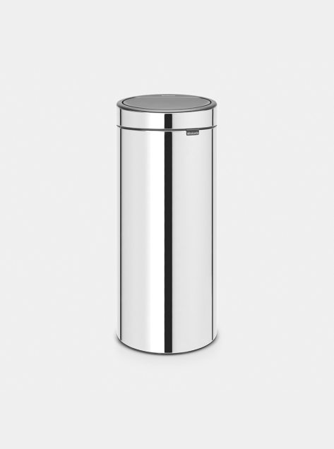 Touch Bin New 30 litres - Brilliant Steel