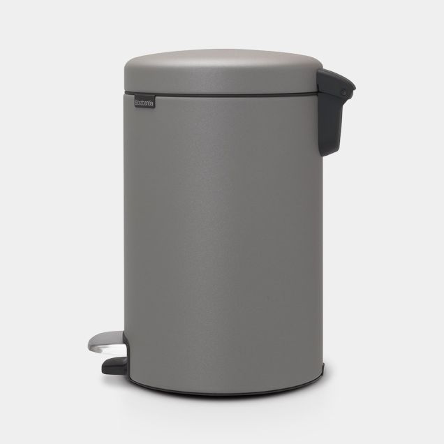 NewIcon Pedal Bin 12 litre - Mineral Concrete Grey