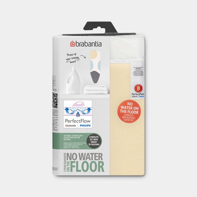 Copriasse da Stiro B 124 x 38 cm, Set Completo - Spring Bubbles, Cotone equosolidale