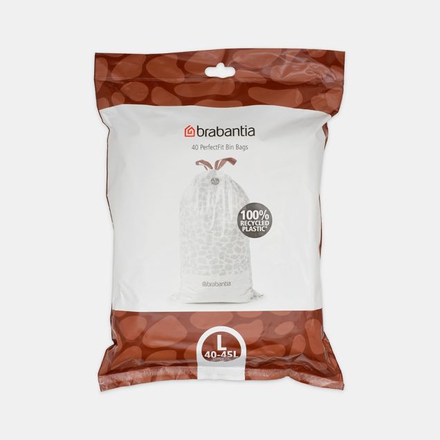 Sacs poubelle PerfectFit Code L (45 litres), Distributeur 40 sacs