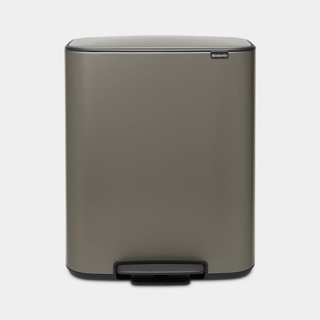 Poubelle à pédale Bo 60 litres - Platinum