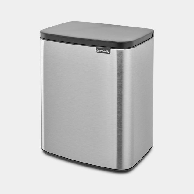 Bo Waste Bin 12 litres - Matt Steel Fingerprint Proof