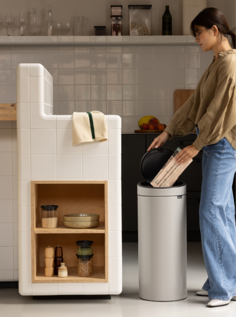 Touch Bin New 30 litres - Soft Grey