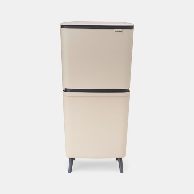 SortUp Recycle Bin Hi 10+10+25 litre - Soft Beige
