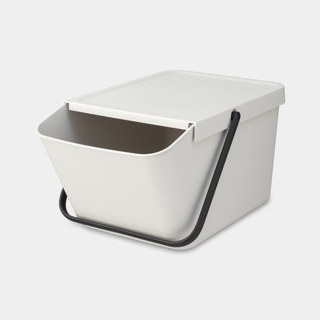 Sort & Go Stackable Waste Trash Can 5.3 gallon (20 liter) - Light Gray