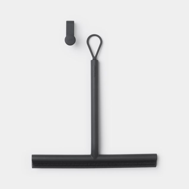 Raclette de douche ReNew, avec crochet de porte - Dark Grey