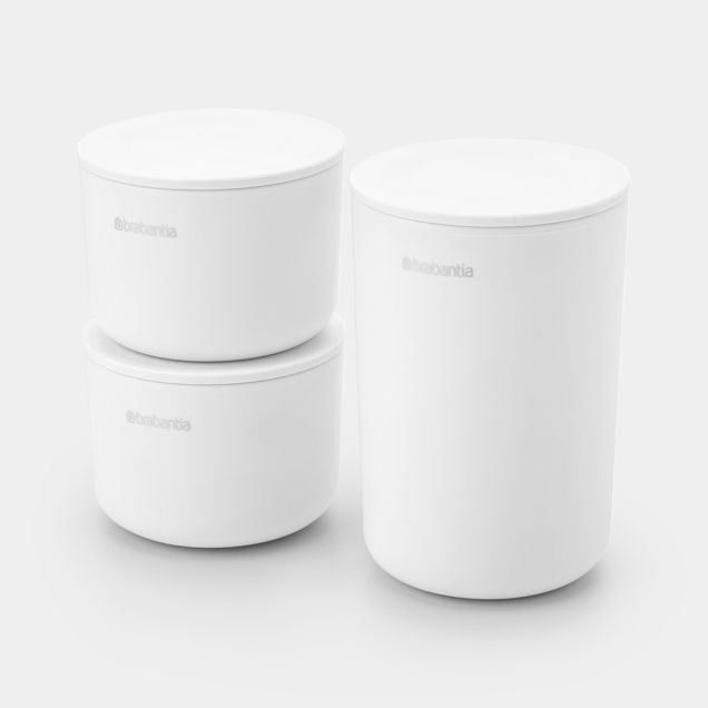 Opbergbakjes Set van 3 - White