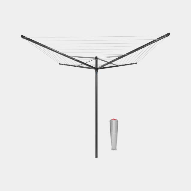 Séchoir Topspinner 50 mètres, avec ancre de sol, Ø 45 mm - Anthracite