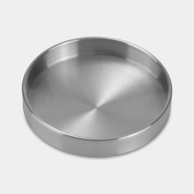 Deksel voor voorraadbus, laag Ø11cm - Matt Steel Fingerprint Proof