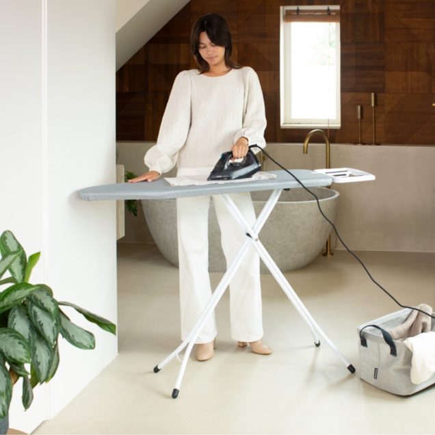 Ironing Board B 124 x 38 cm, for Steam Iron - Metallised, Fairtrade cotton