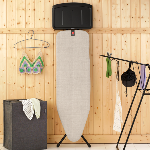 Ironing Board B 124 x 38 cm, for Steam Generator - Denim Grey, Fairtrade cotton