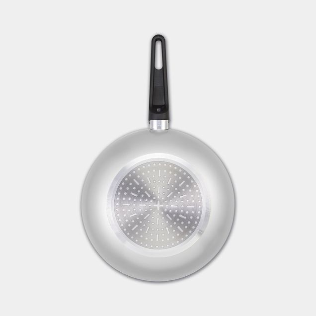 Wok Indu+ 28 cm, antiadhésif - Light Grey