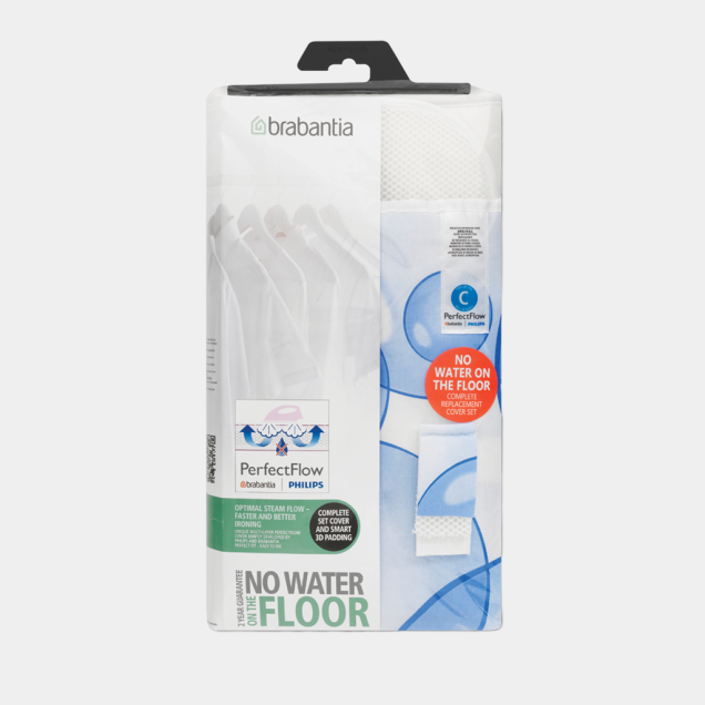 Copriasse da Stiro C 124 x 45 cm, Set Completo - Bubbles, Cotone equosolidale