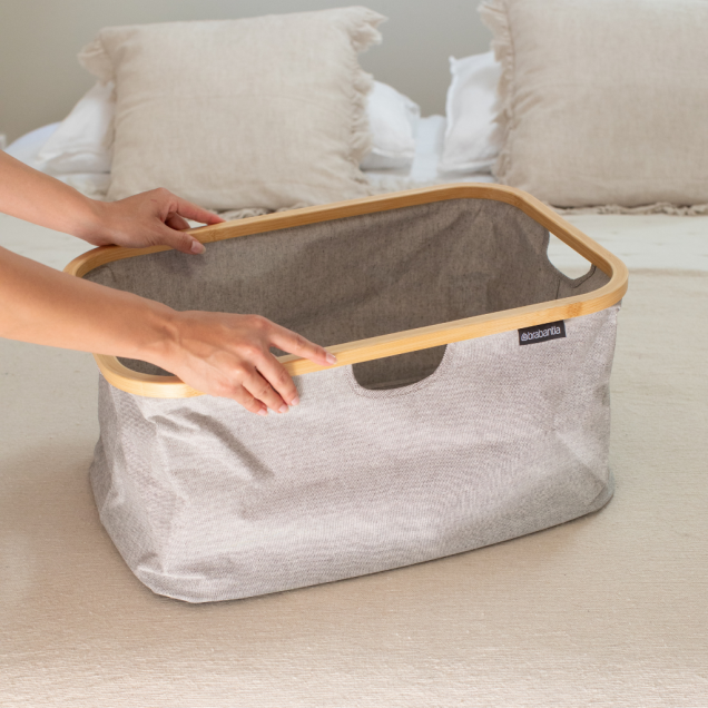 Faltbarer Wäschekorb 40 Liter - Grey