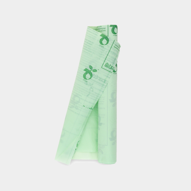 Compostable PerfectFit Bags Code K (10 litre), Roll with 10 Bags