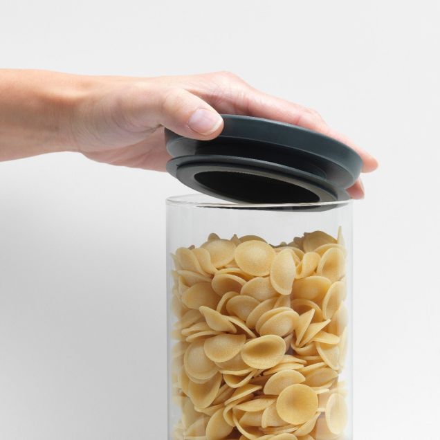 Stackable Jar 1.2 quart (1.1L), Glass- Dark Gray