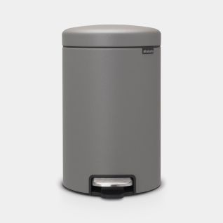 Poubelle à pédale newIcon 12 litres - Mineral Concrete Grey