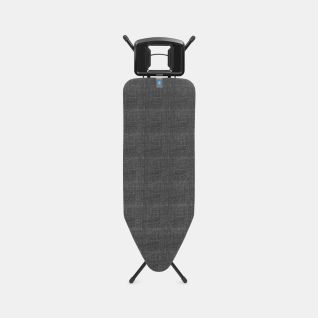 Strijkplank C 124 x 45 cm, voor stoomstrijkijzer - Denim Black, Fairtrade katoen
