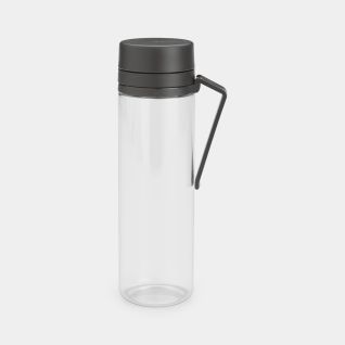 Make & Take Water Bottle with Strainer, 0.5L - Dark Grey
