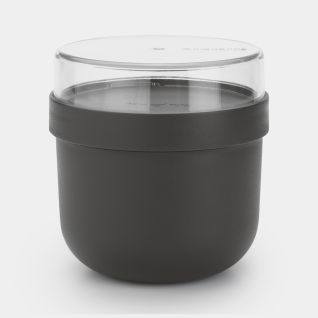 Make & Take Breakfast Bowl 0.5L, Plastic - Dark Grey