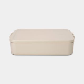 Make & Take Lunch Box Bento Large, Plastic - Soft Beige