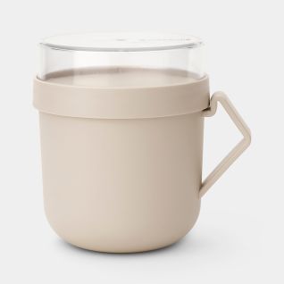 Make & Take Soup Mug 0.6L, Plastic - Soft Beige