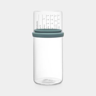 Vorratsdose mit Messbecher 1 Liter, Glass - Mint