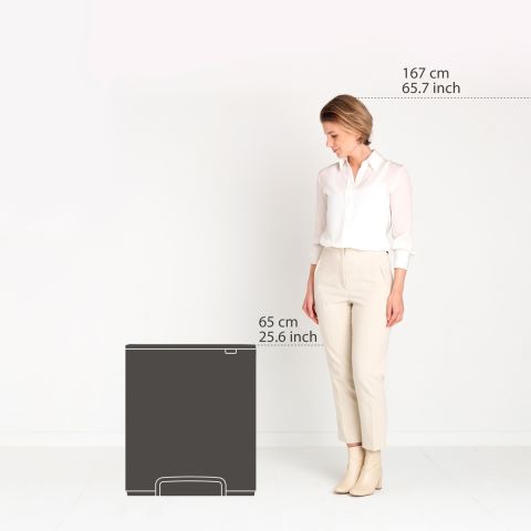 Poubelle à pédale Bo 60 litres - Matt Steel Fingerprint Proof