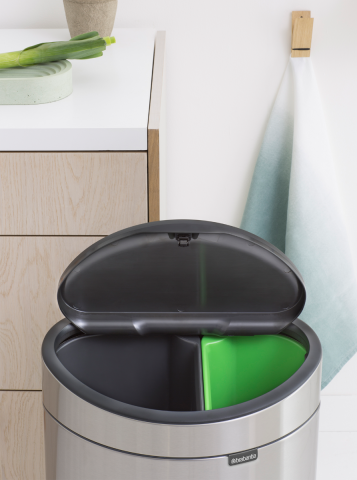 Touch Bin New Recycle 23 + 10 liter - Matt Steel